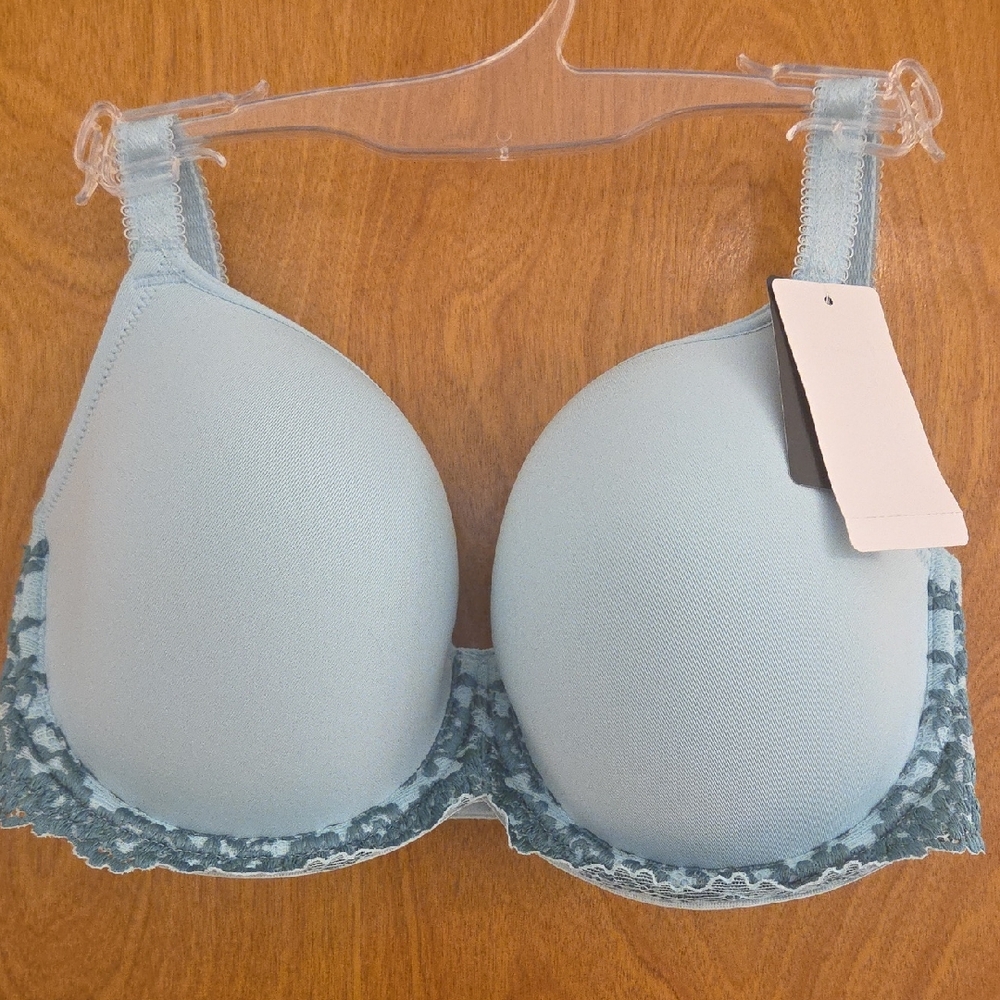 Wacoal Light Blue Lace Accent Bra